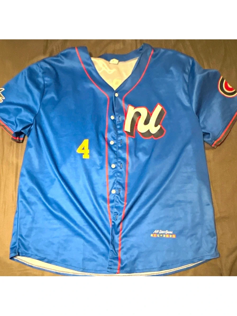 Chicago Cubs Crow-Armstrong #4 Blue MLB All-Star Game Baseball Jersey XL